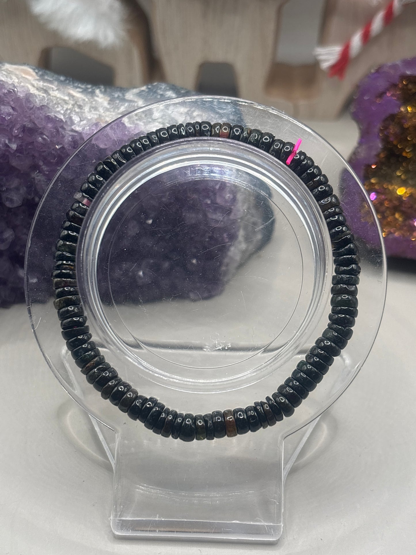 Bunter Turmalin Linsenarmband