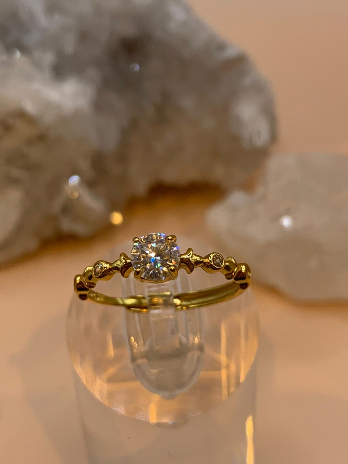 Schlichter Moissanit Ring