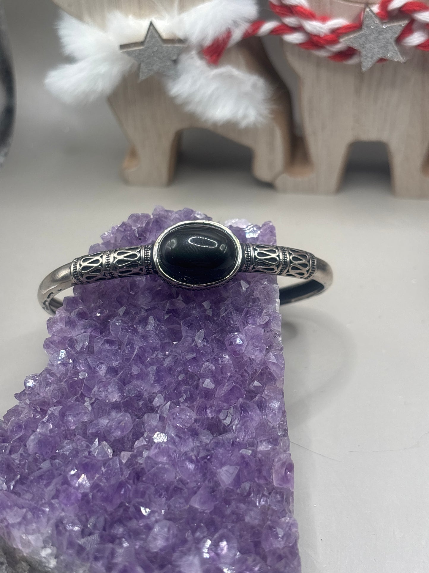 Regenbogenobsidian Armreif