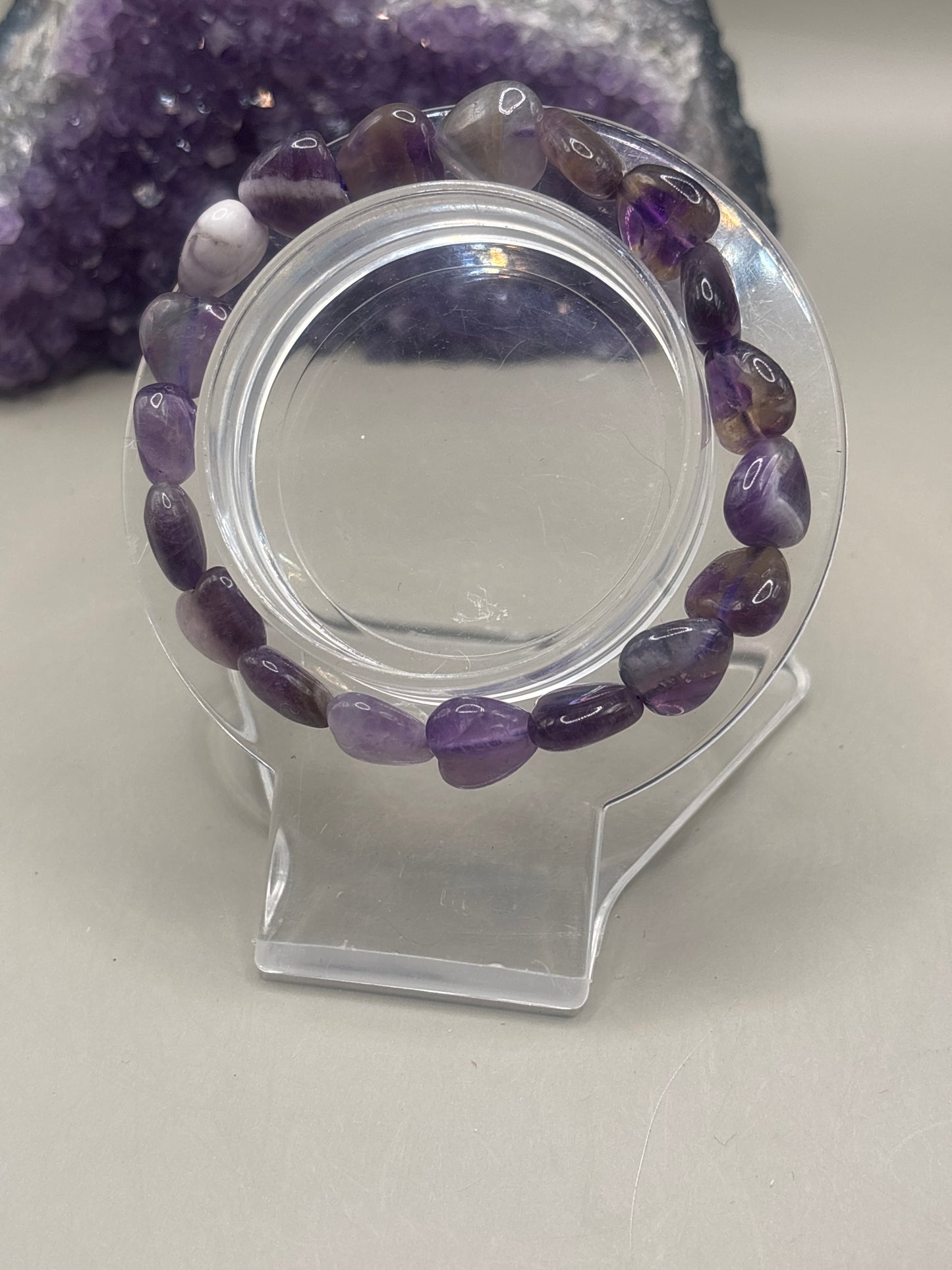 Amethyst Herzen Armband