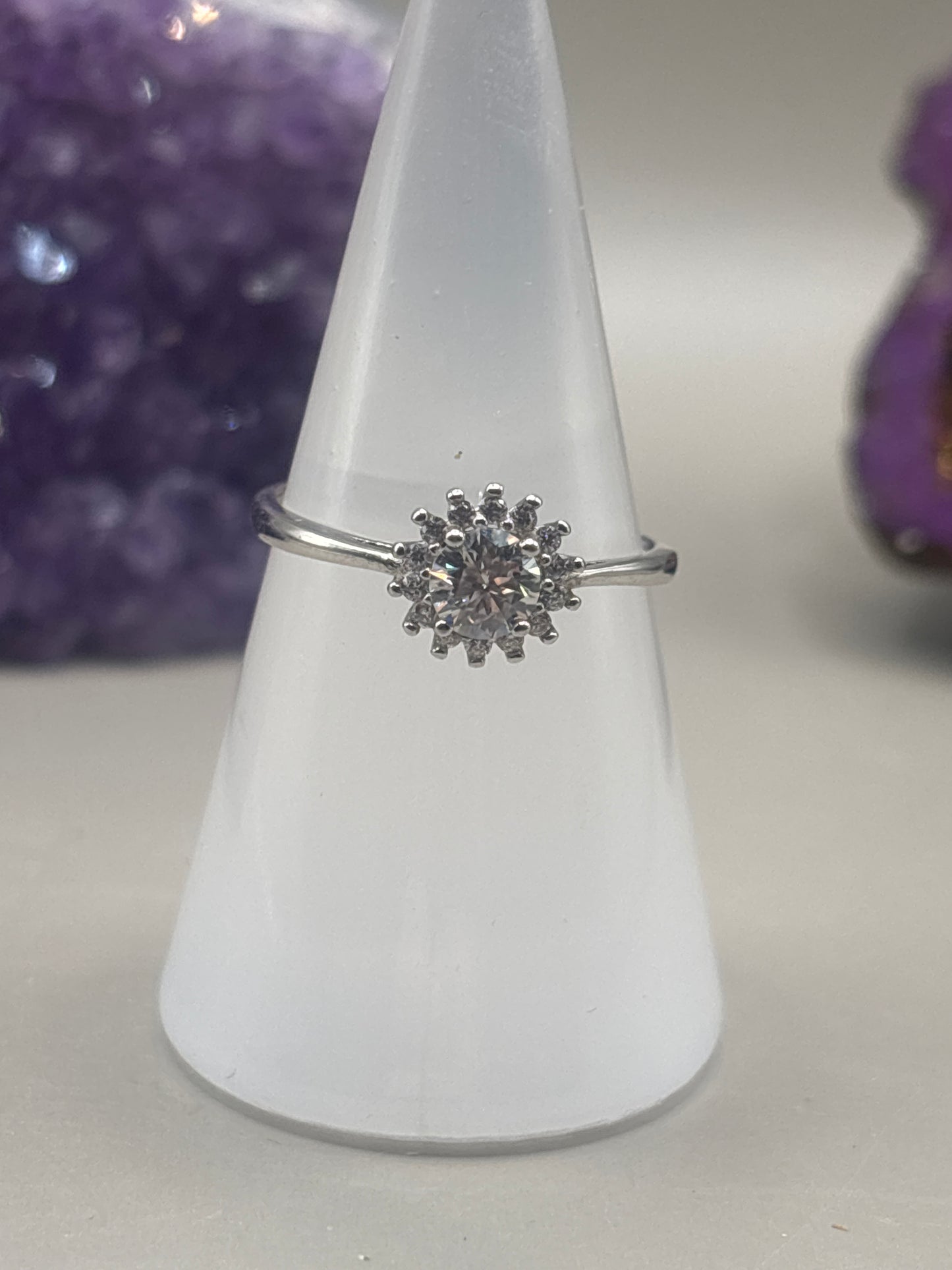 Klassischer Moissanit Ring