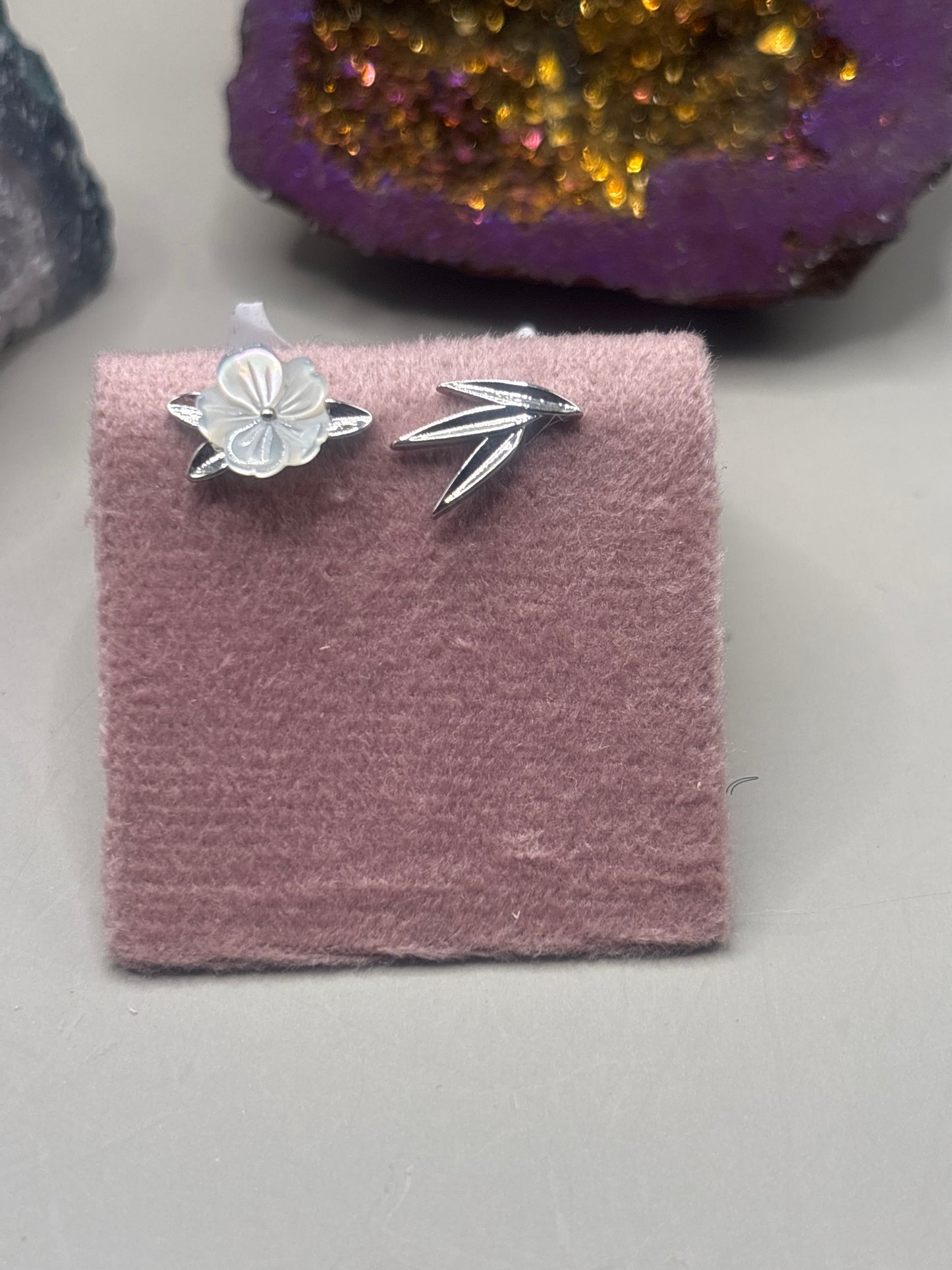 Muschel als Blume Ohrstecker