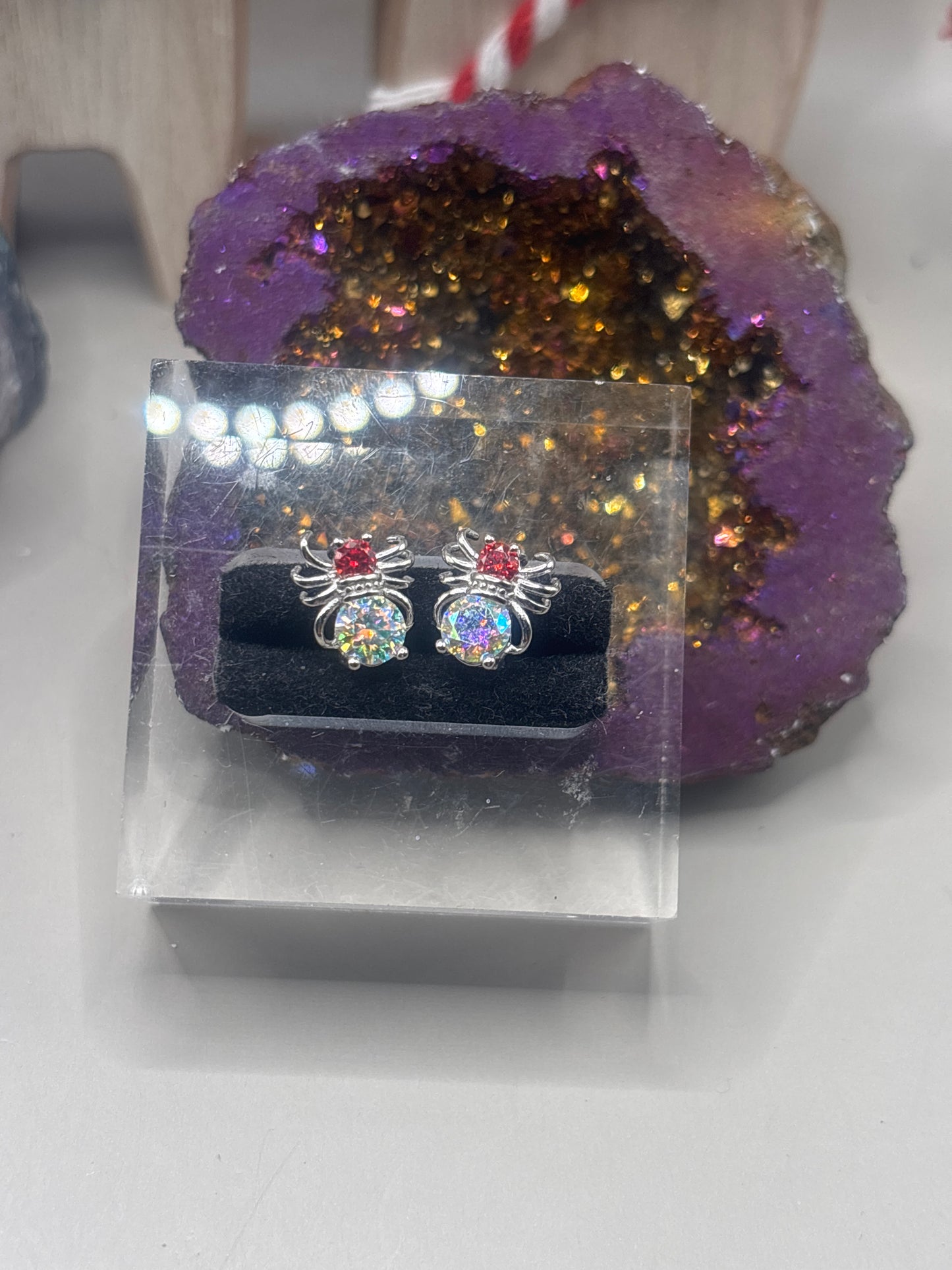 Moissanit Spinnen Ohrstecker