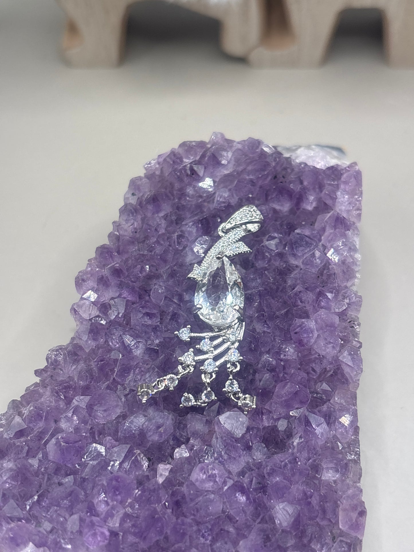 Bergkristall Sternen Schweif Anhänger