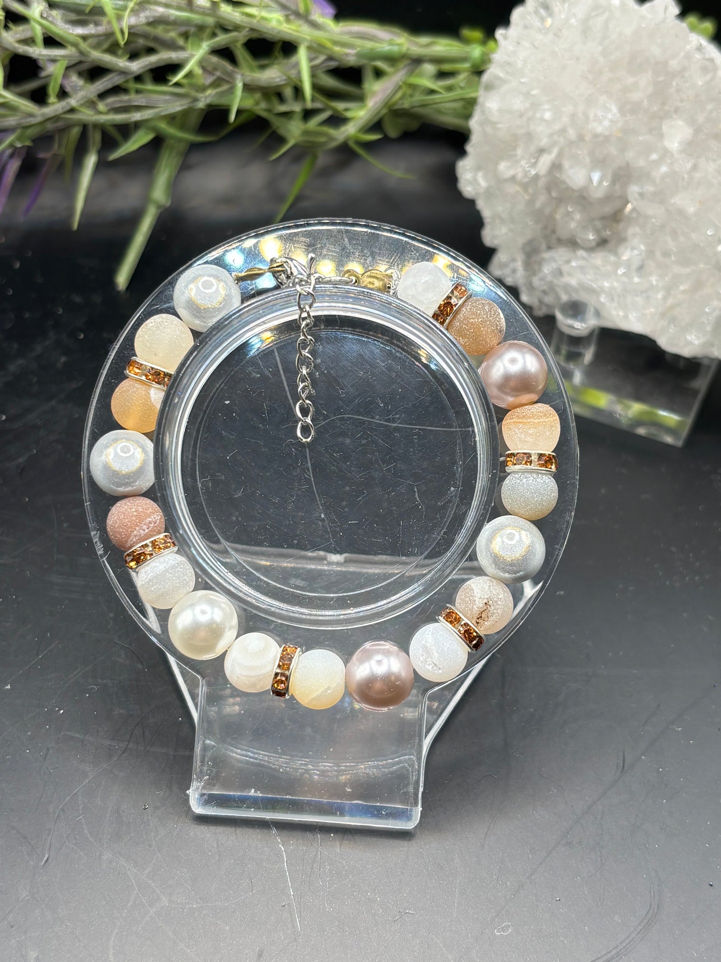 Geeister Achat mit Druse