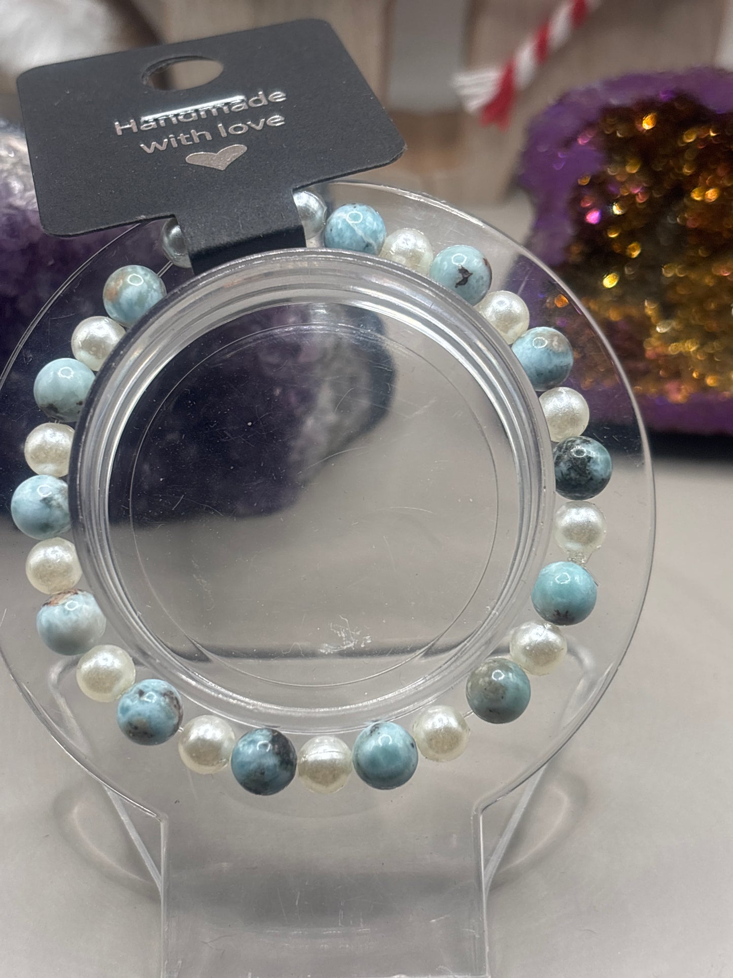 Larimar Armband Handmade