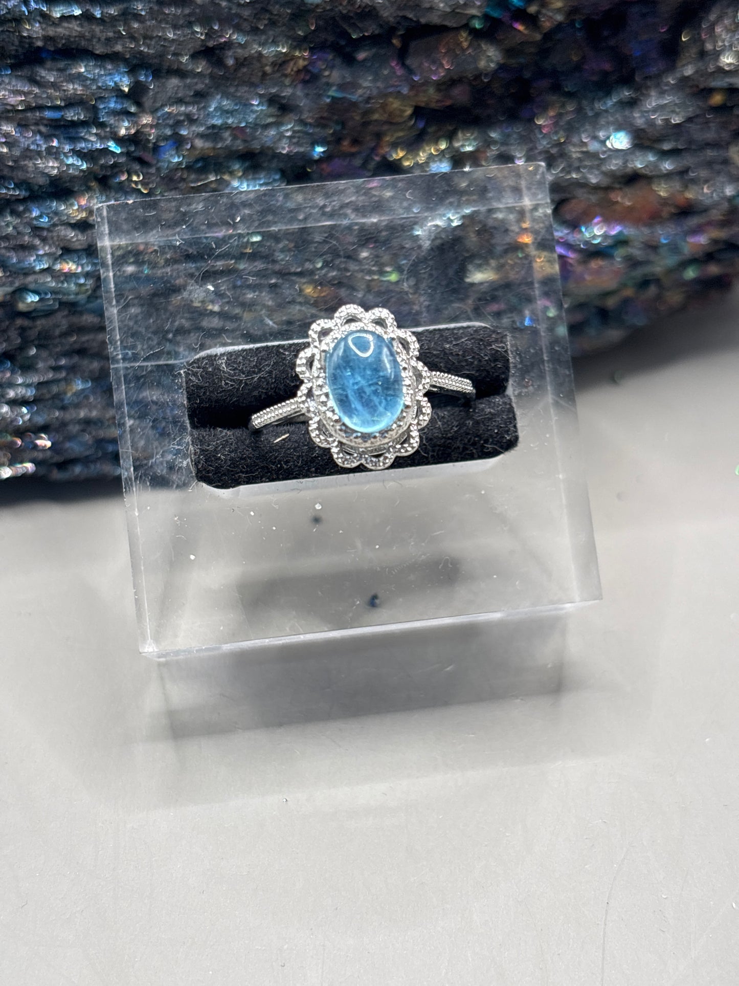 Aquamarin Ring im Prinzessindesign