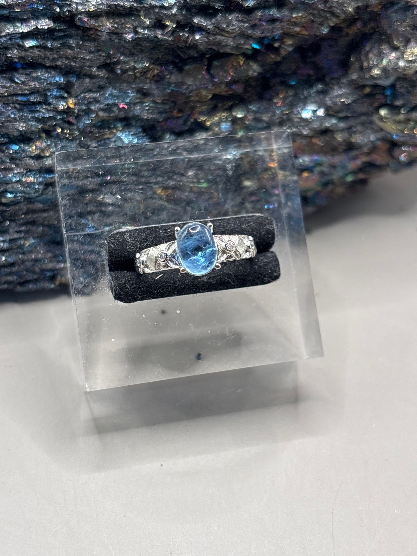 Schlichter Aquamarin Ring