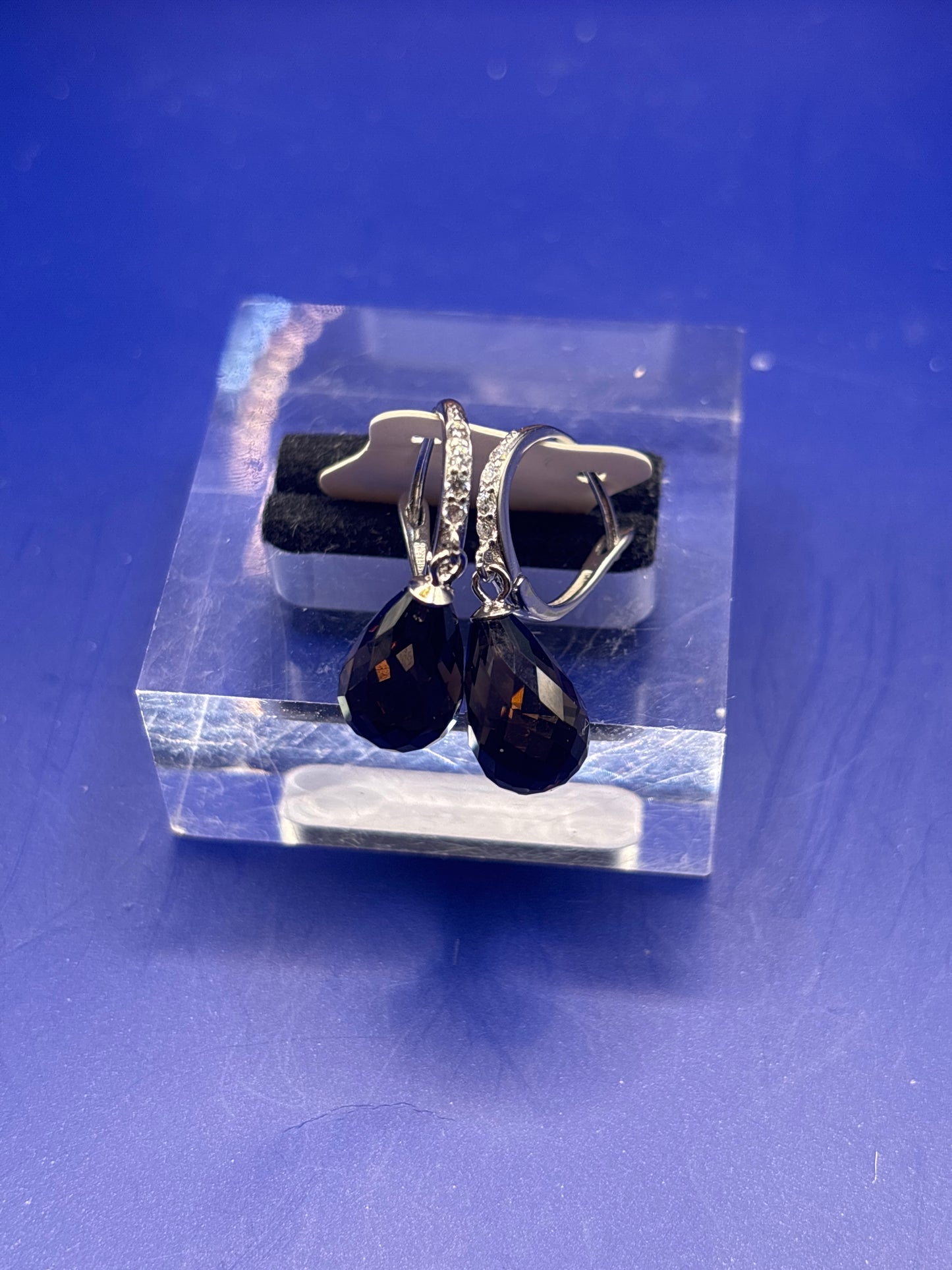 Rauchquarz Tropfen Ohrringe