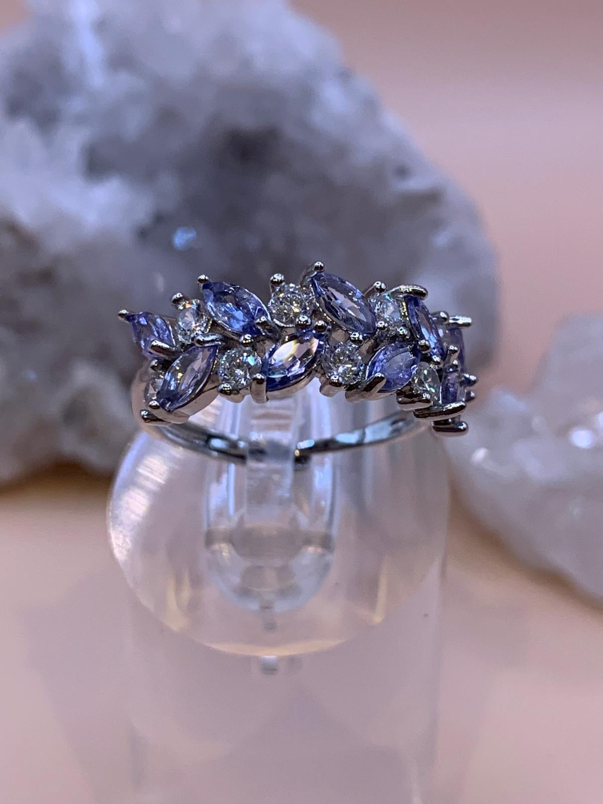 Tansanit Blätter Ring