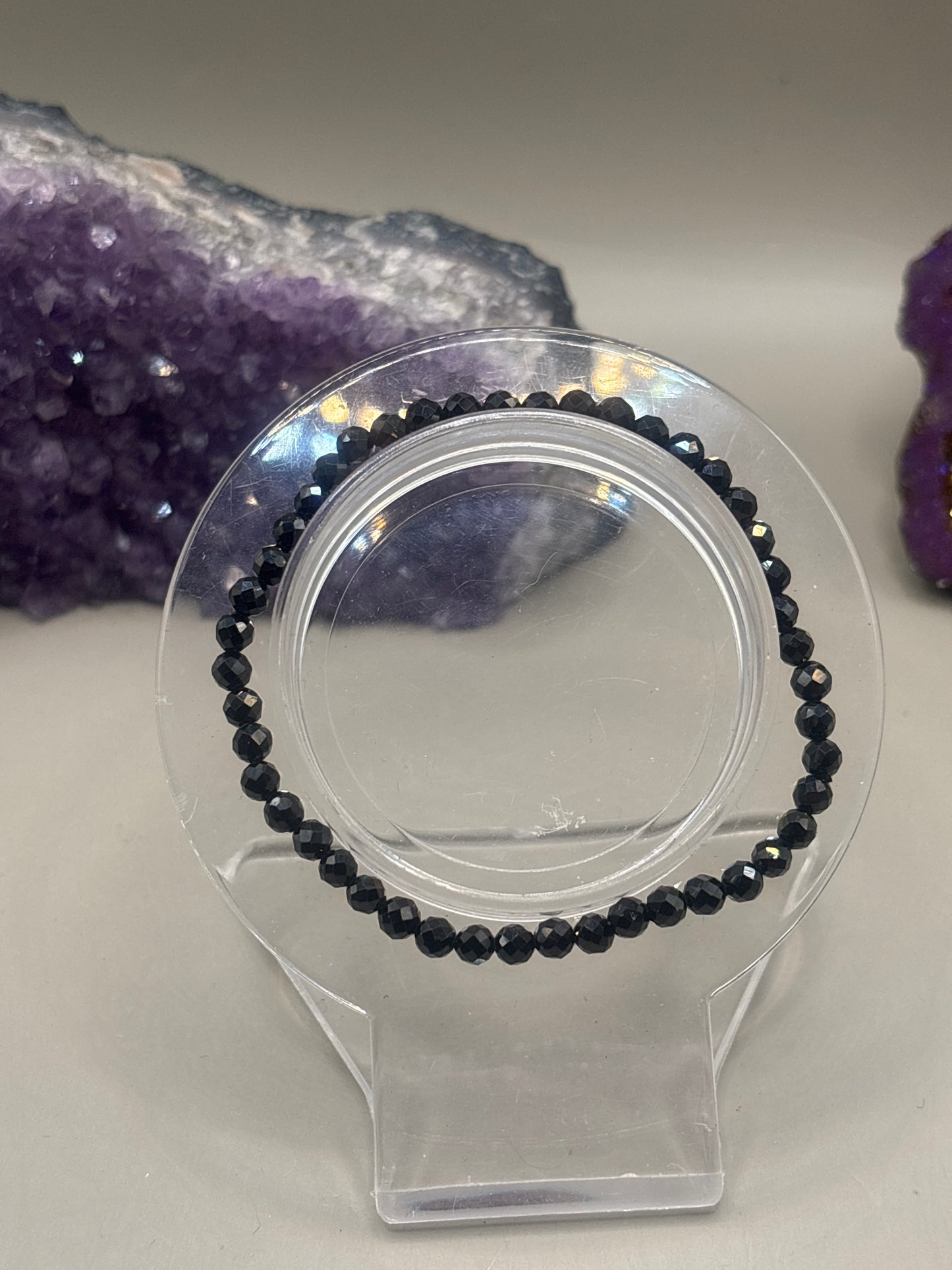 Facettierter Obsidian Armband