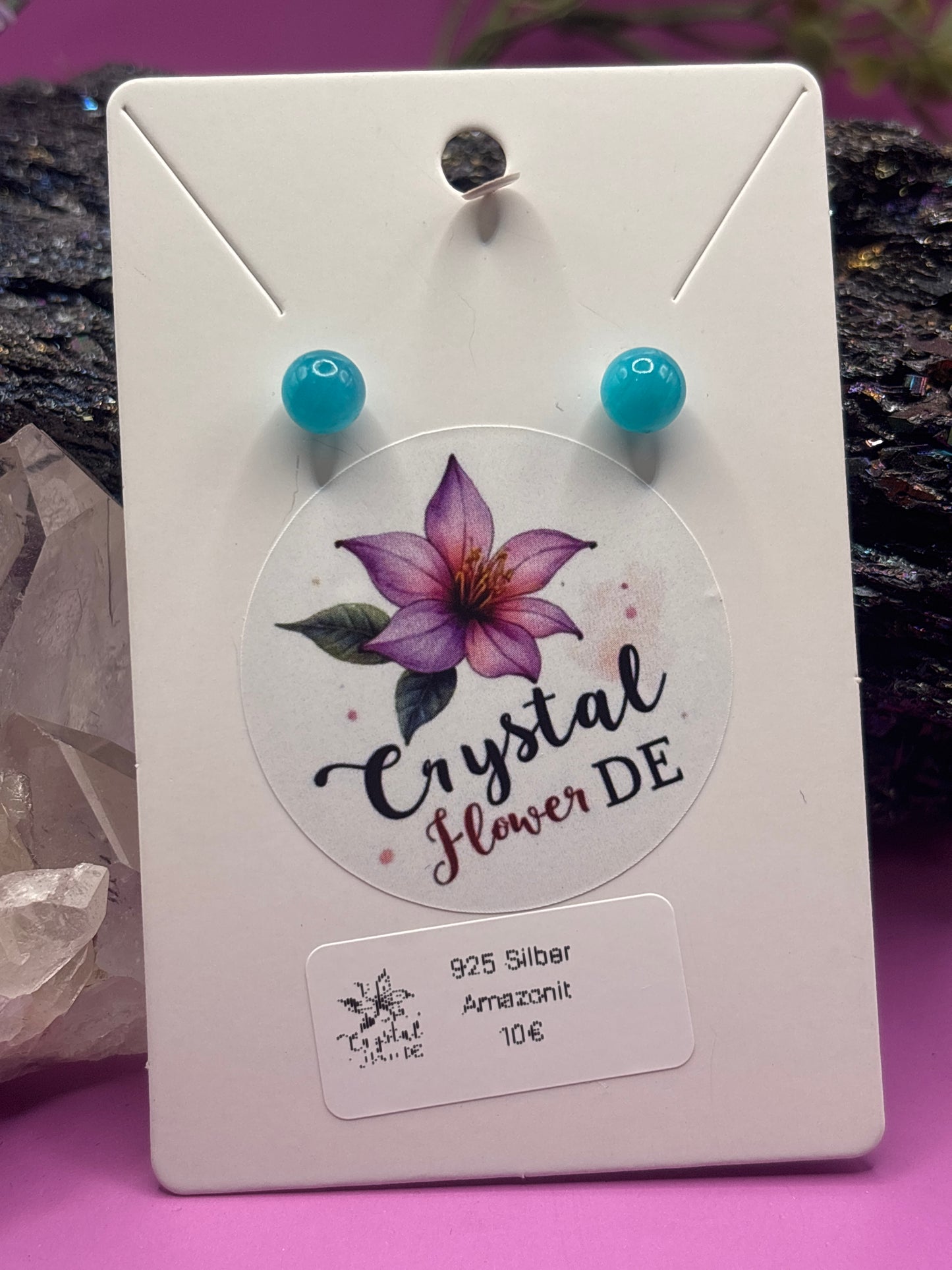 Amazonit Perlen Ohrstecker