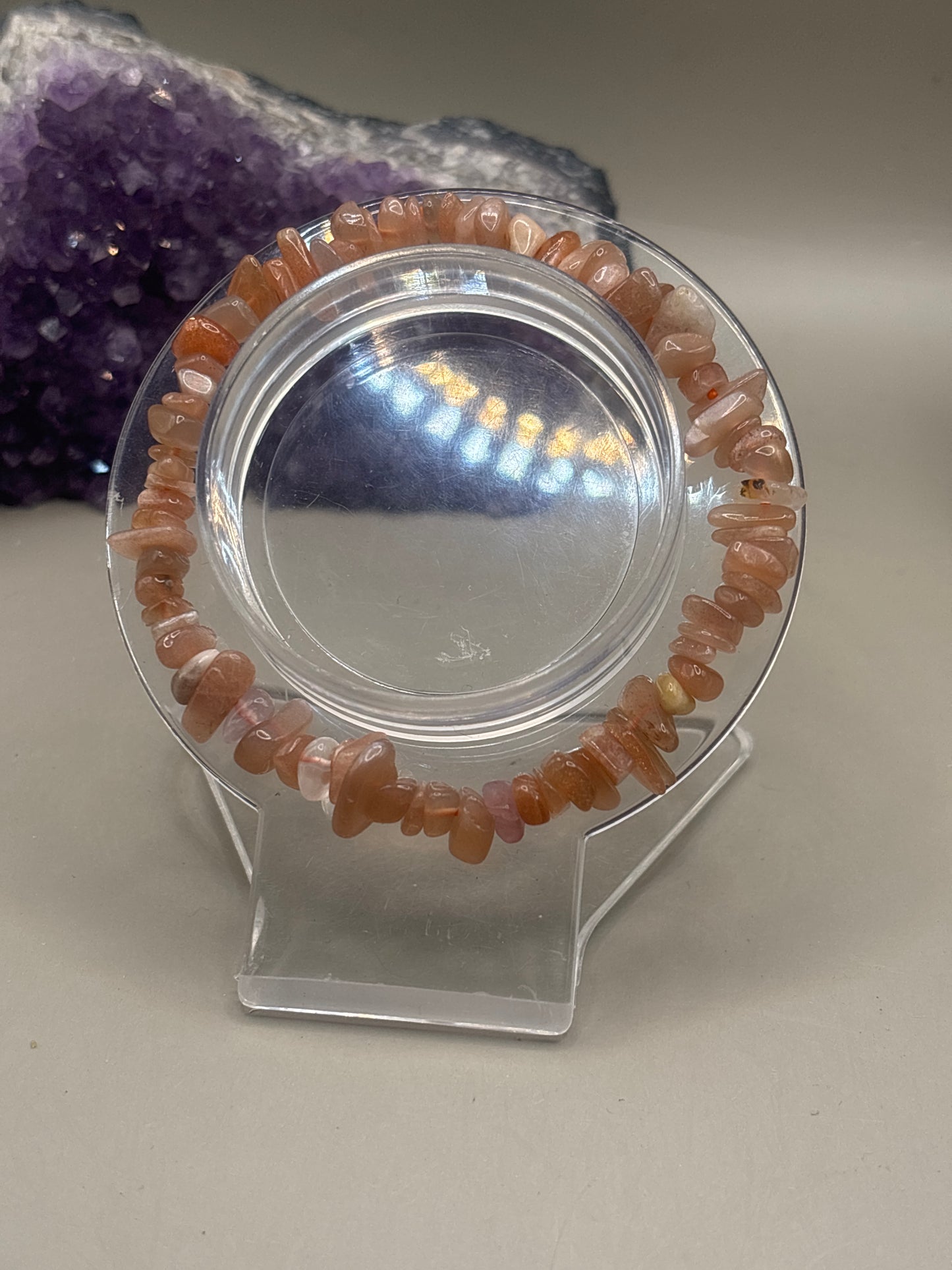 Pfirsichmondstein Splitterarmband