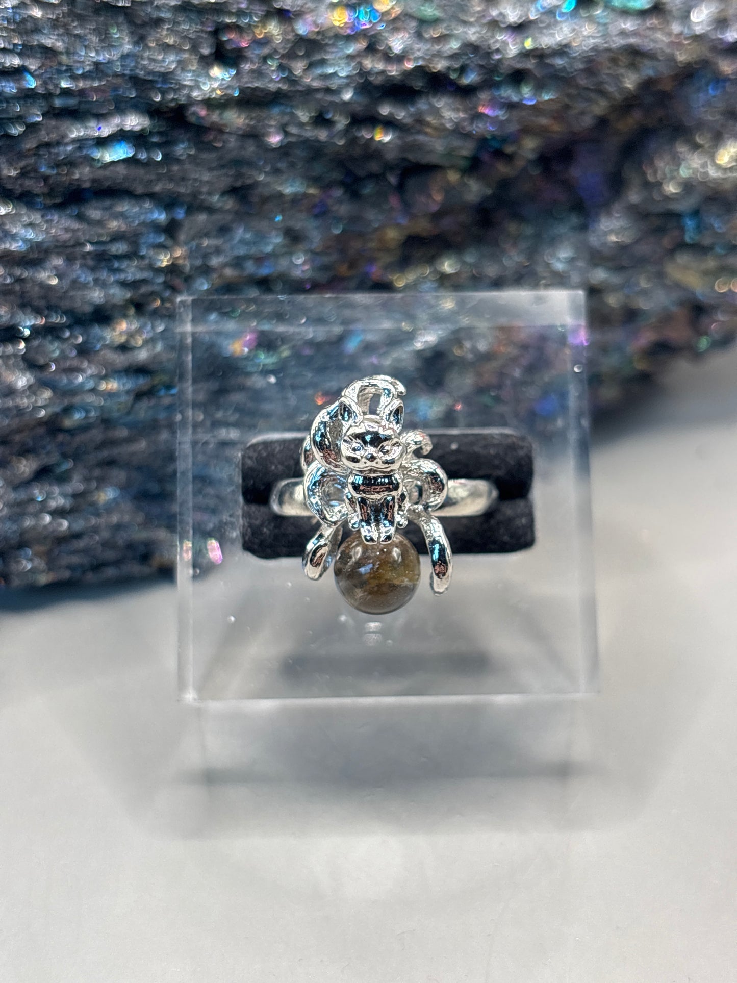 Gartenquarz als Ninetailfox Ring