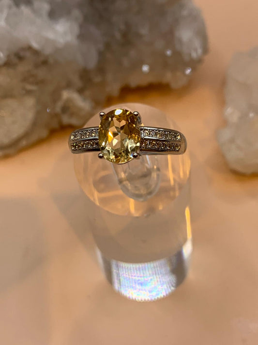 Großer Facettierter Citrin Ring