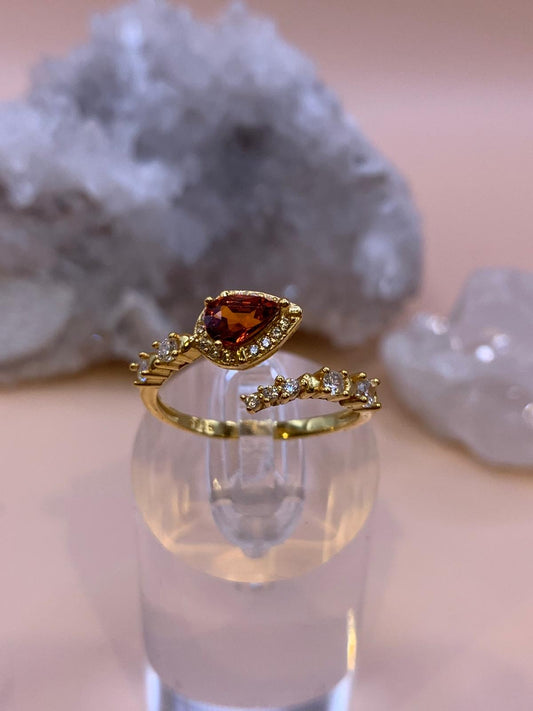 Granat Schlange Ring