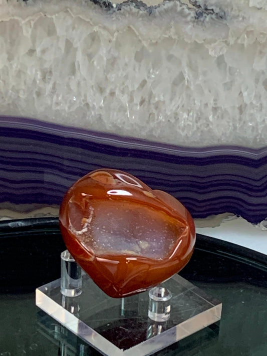 Karneol Herzen mit Druse