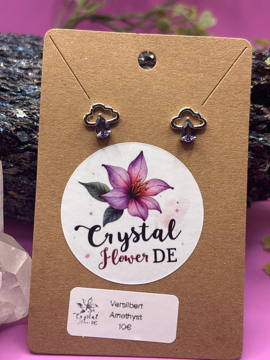 Amethyst Wolken Ohrstecker