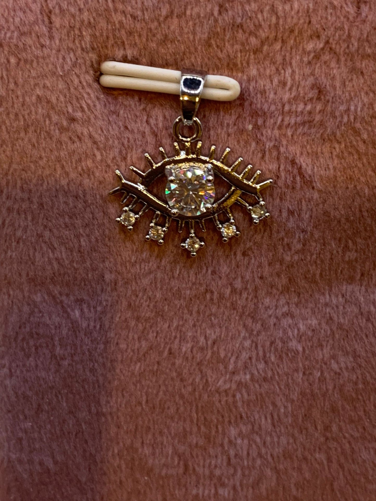 Moissanit als Auge Kettenanhänger