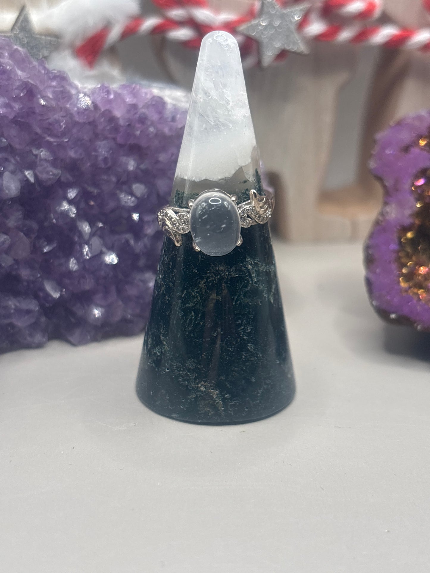 Sehr heller Aquamarin mit großem Stein Ring