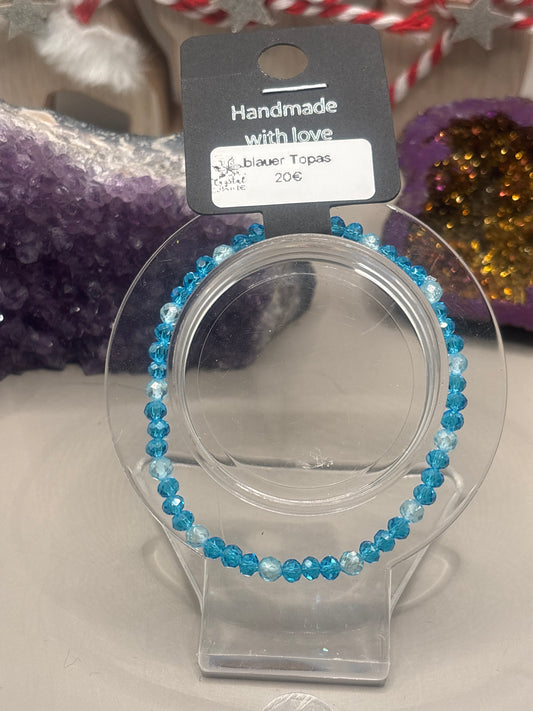 Blauer Topas Armband Handmade