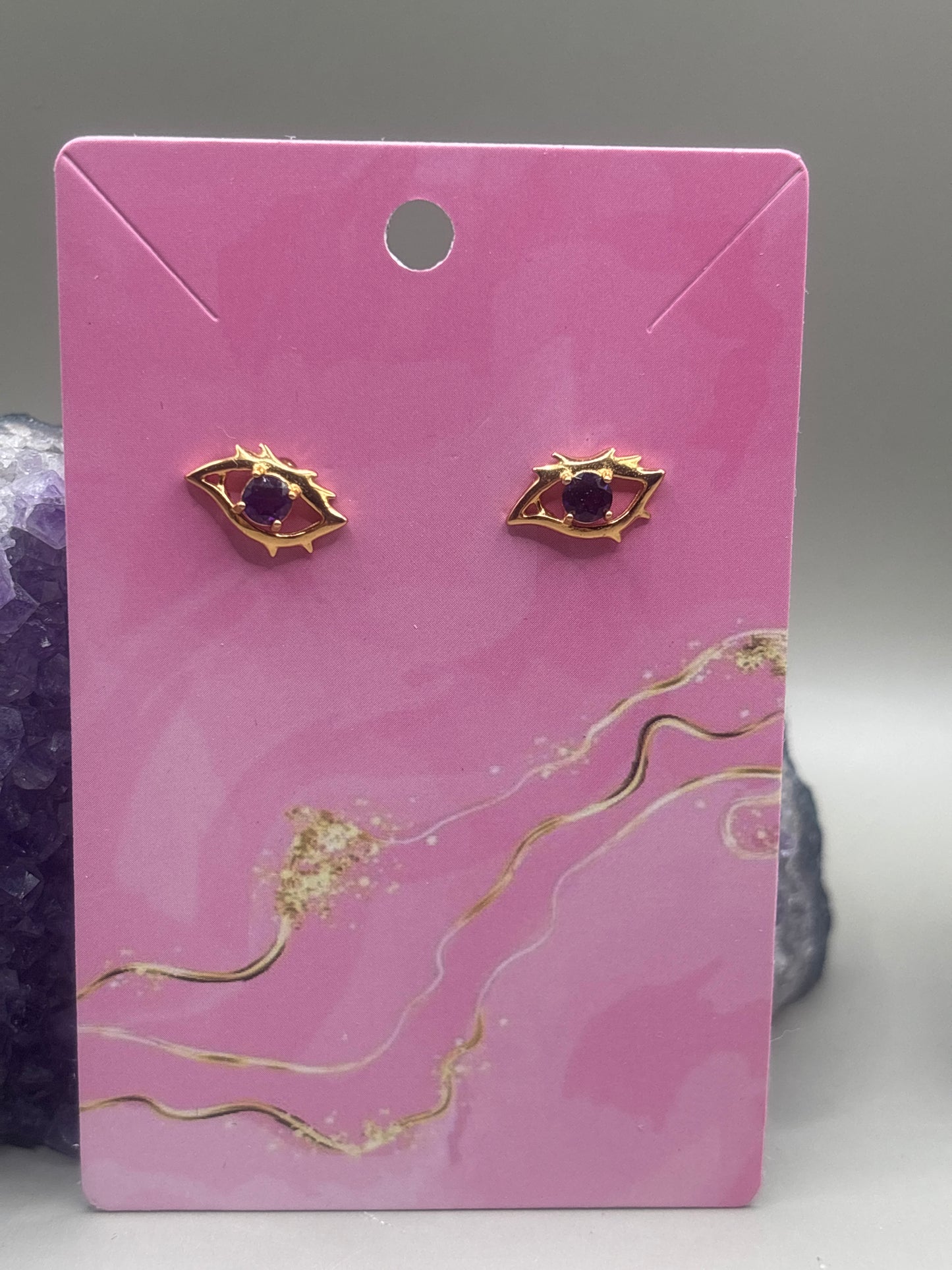 Amethyst Augen Ohrstecker