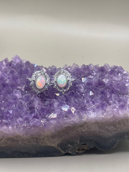 Opal Prinzessinnendesign Ohrstecker