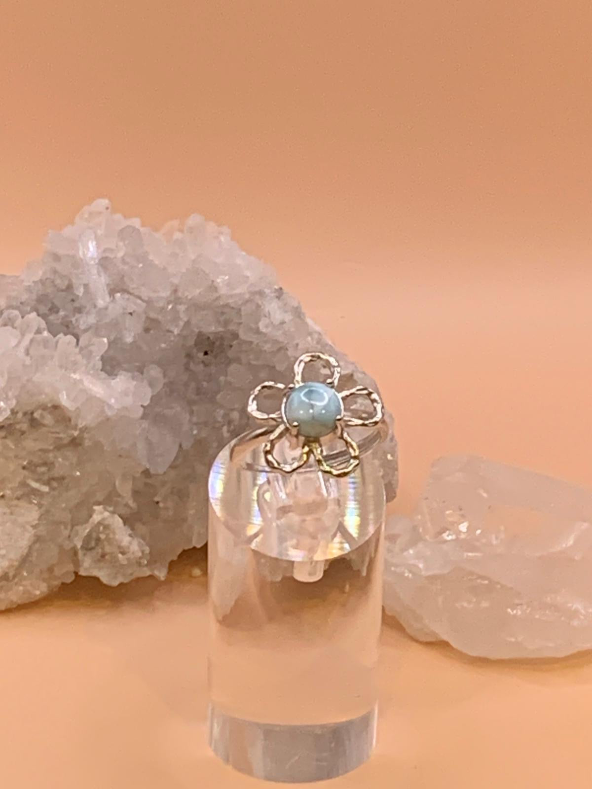 Larimar Blume Ring