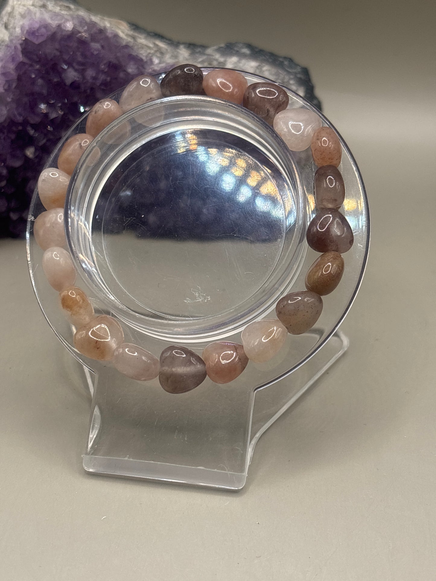 Mondstein Herzen Armband