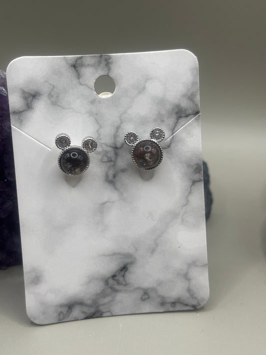 Gartenquarz Mauskopf Ohrstecker