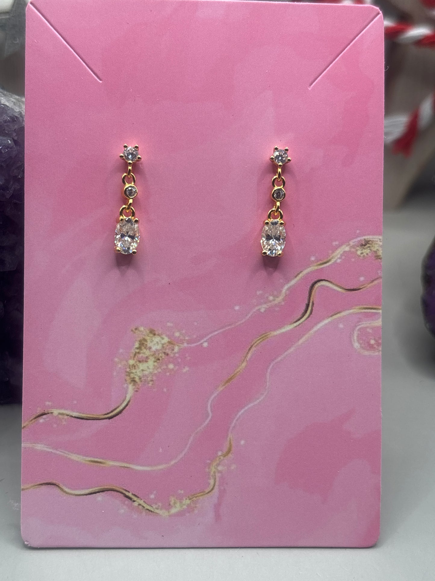 Moissanit klassische hängende Ohrringe