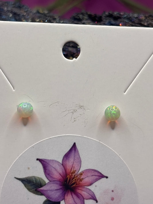 Opal Perlen Ohrstecker