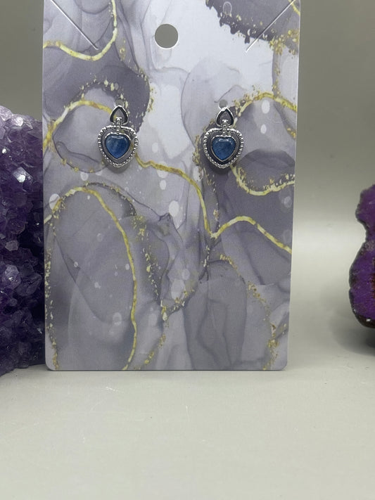 Kyanit Herzen Ohrstecker