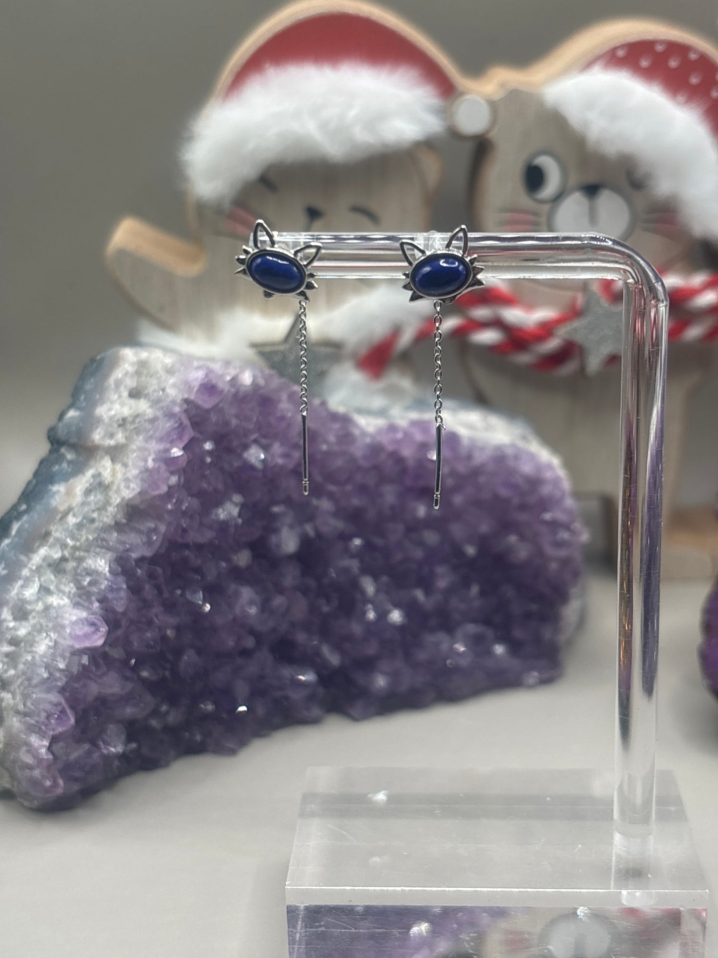 Lapislazuli Fuchs hängende Ohrringe