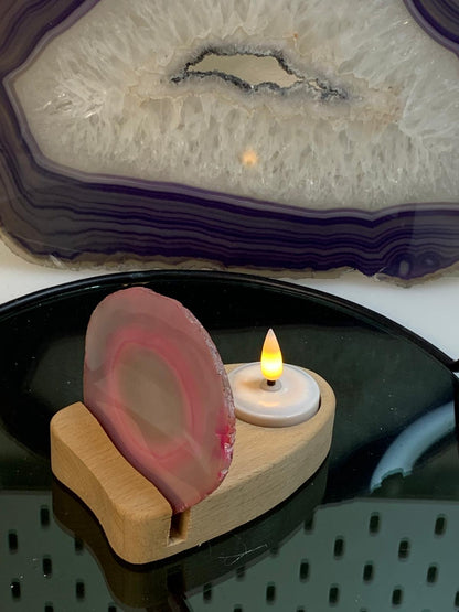 Rosa Achatscheibe klein