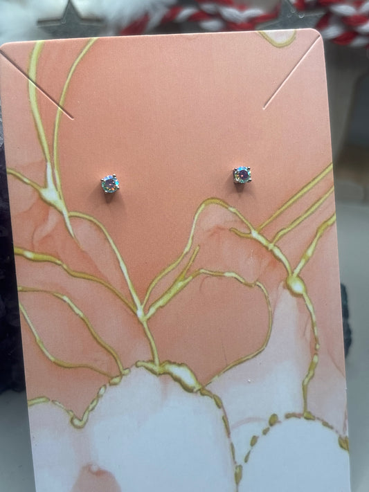 Kleine Moissanit Ohrstecker