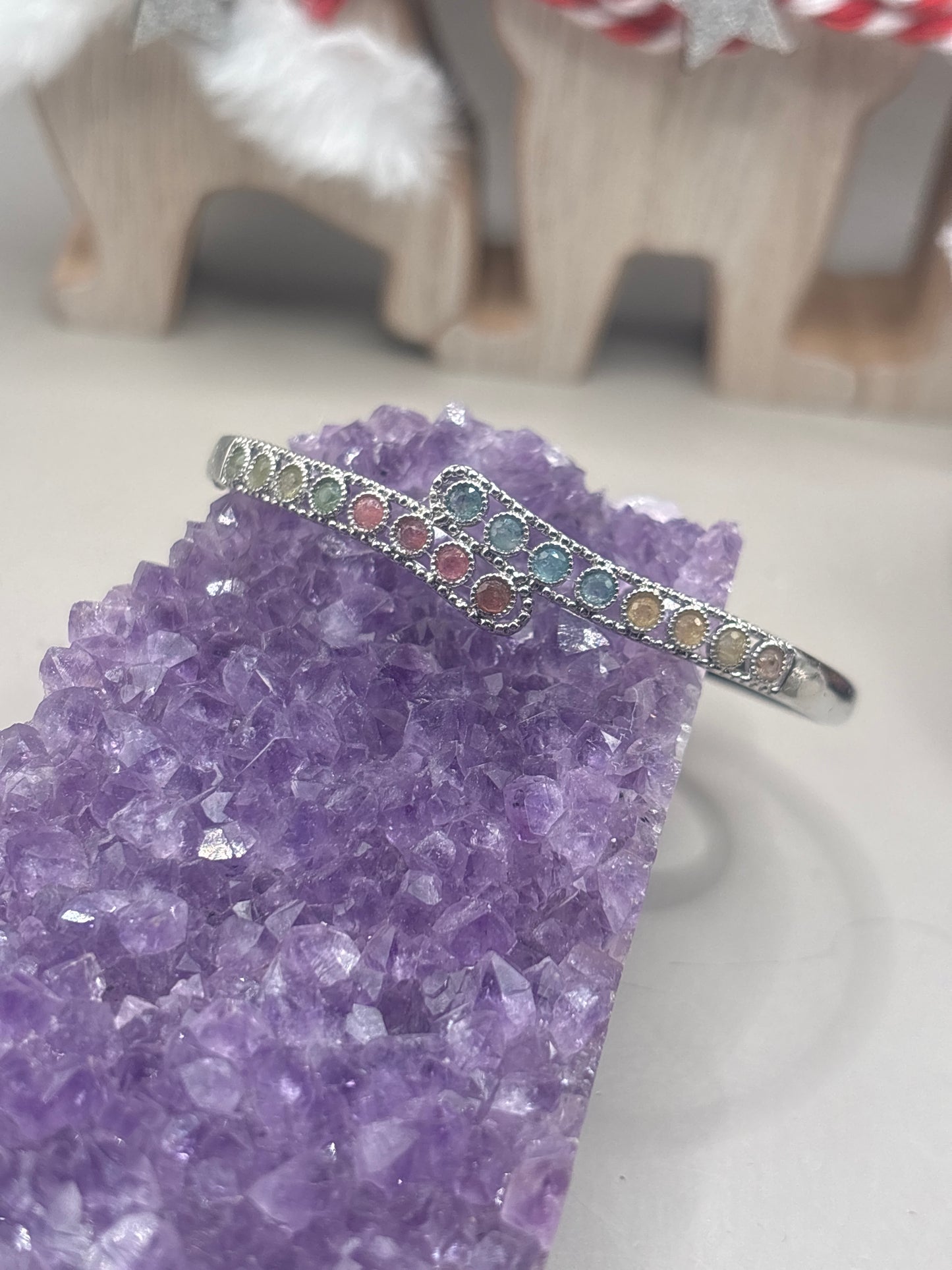 Bunter Turmalin Armreifen in verschiedenen Designs