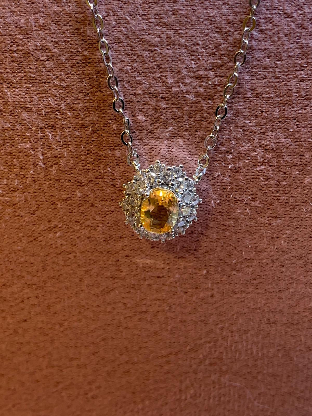 Citrin Kette im klassischen Design