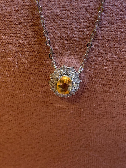 Citrin Kette im klassischen Design