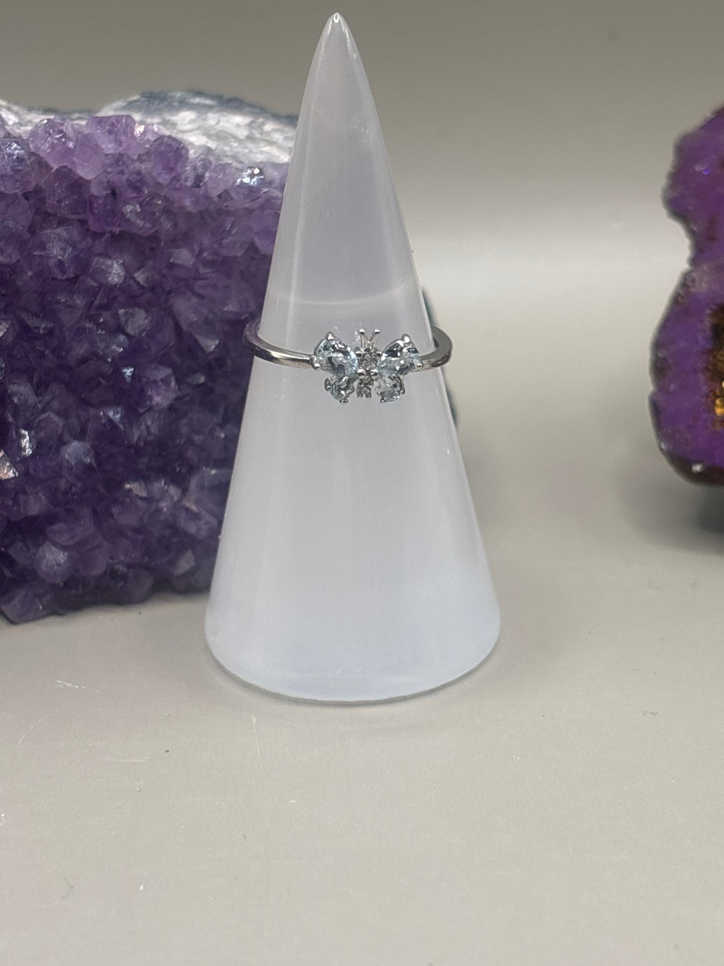 Aquamarin Schmetterling Ring