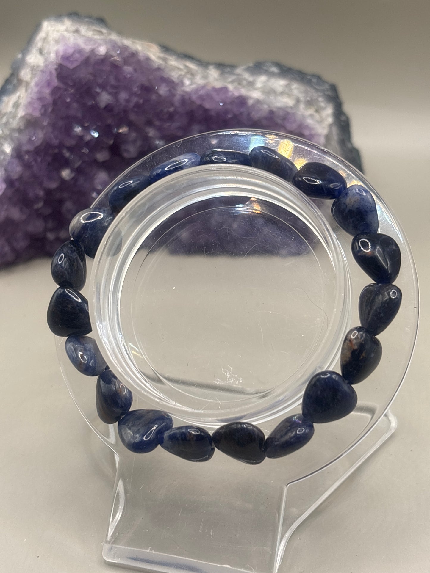 Sodalith Herzen Armband