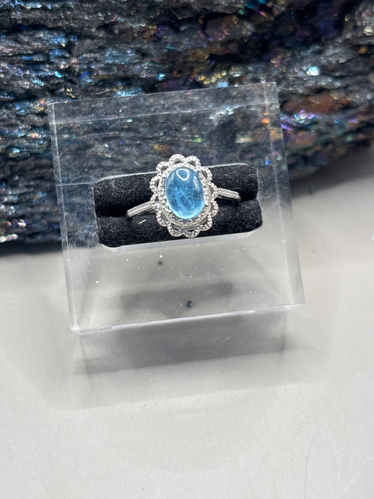 Aquamarin Ring im Prinzessindesign