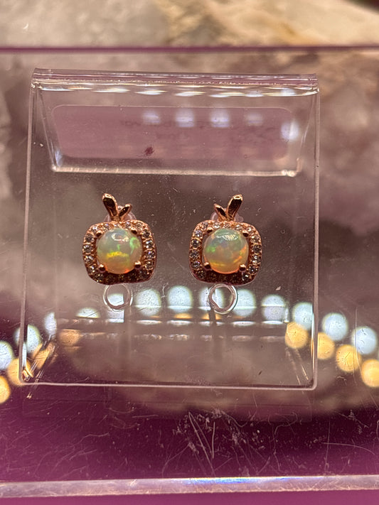 Opal Äpfel Ohrstecker