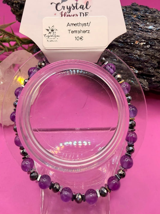 Amethyst Terra Herz Handmade Armband