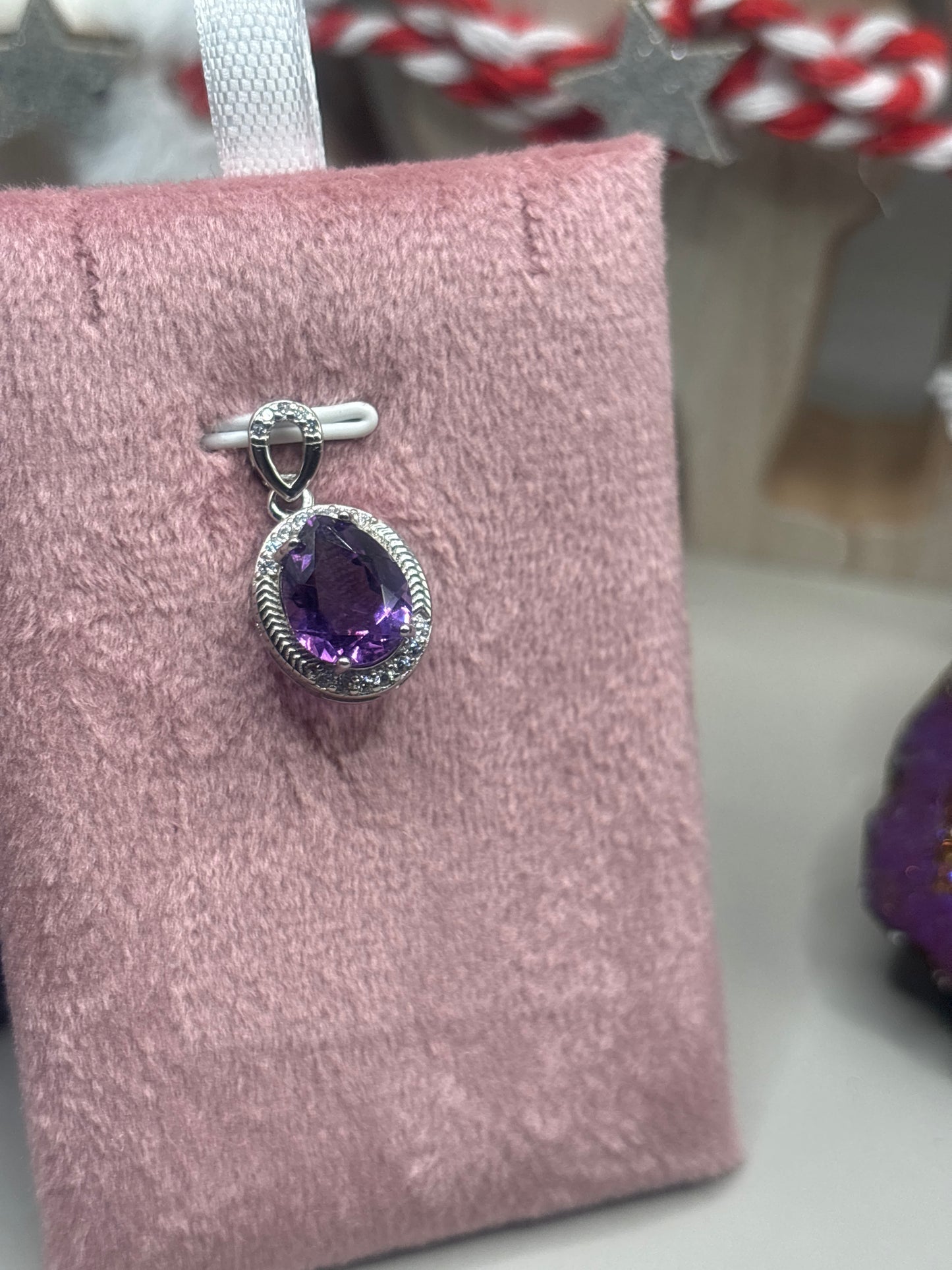 Amethyst Anhänger rund