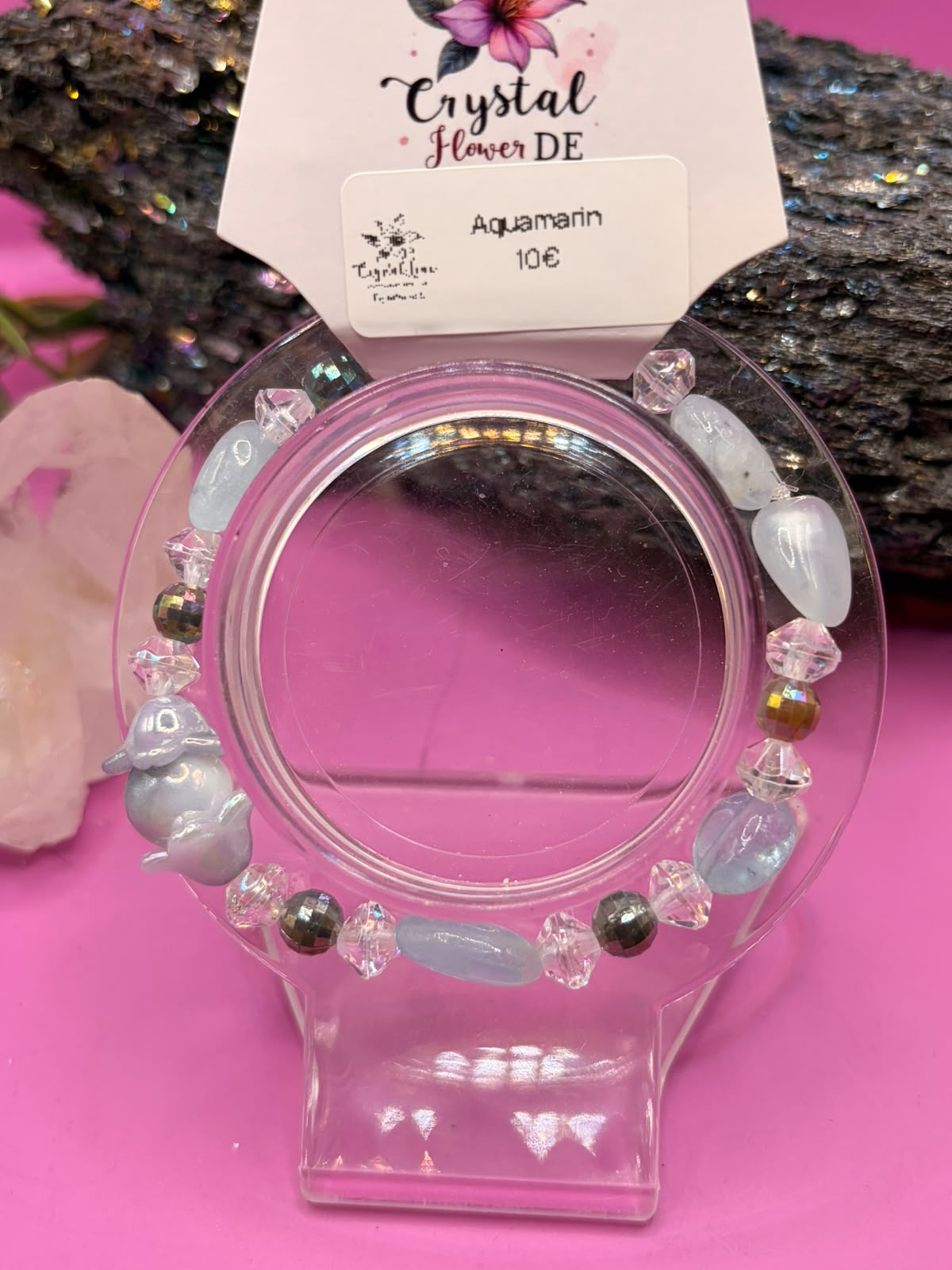 Aquamarian Nugget Handmade Armband