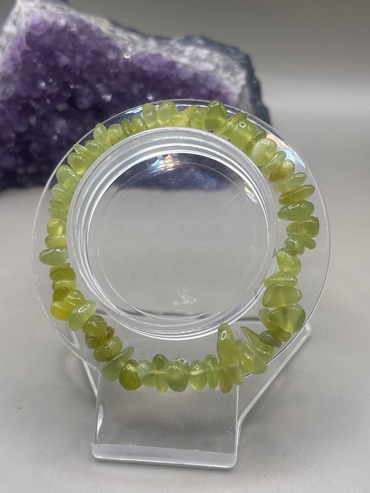 Prehnit Splitterarmband