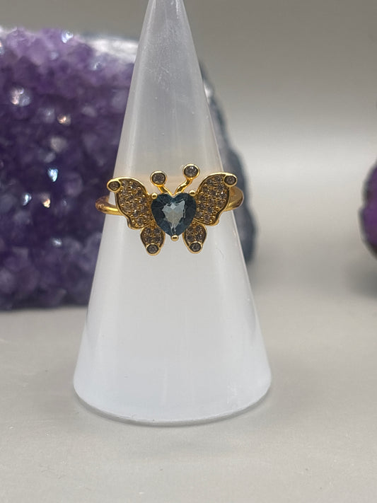 Topas Schmetterling Ring