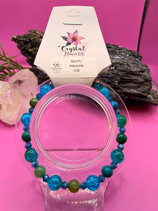 Azurit Malachit Handmade Armband
