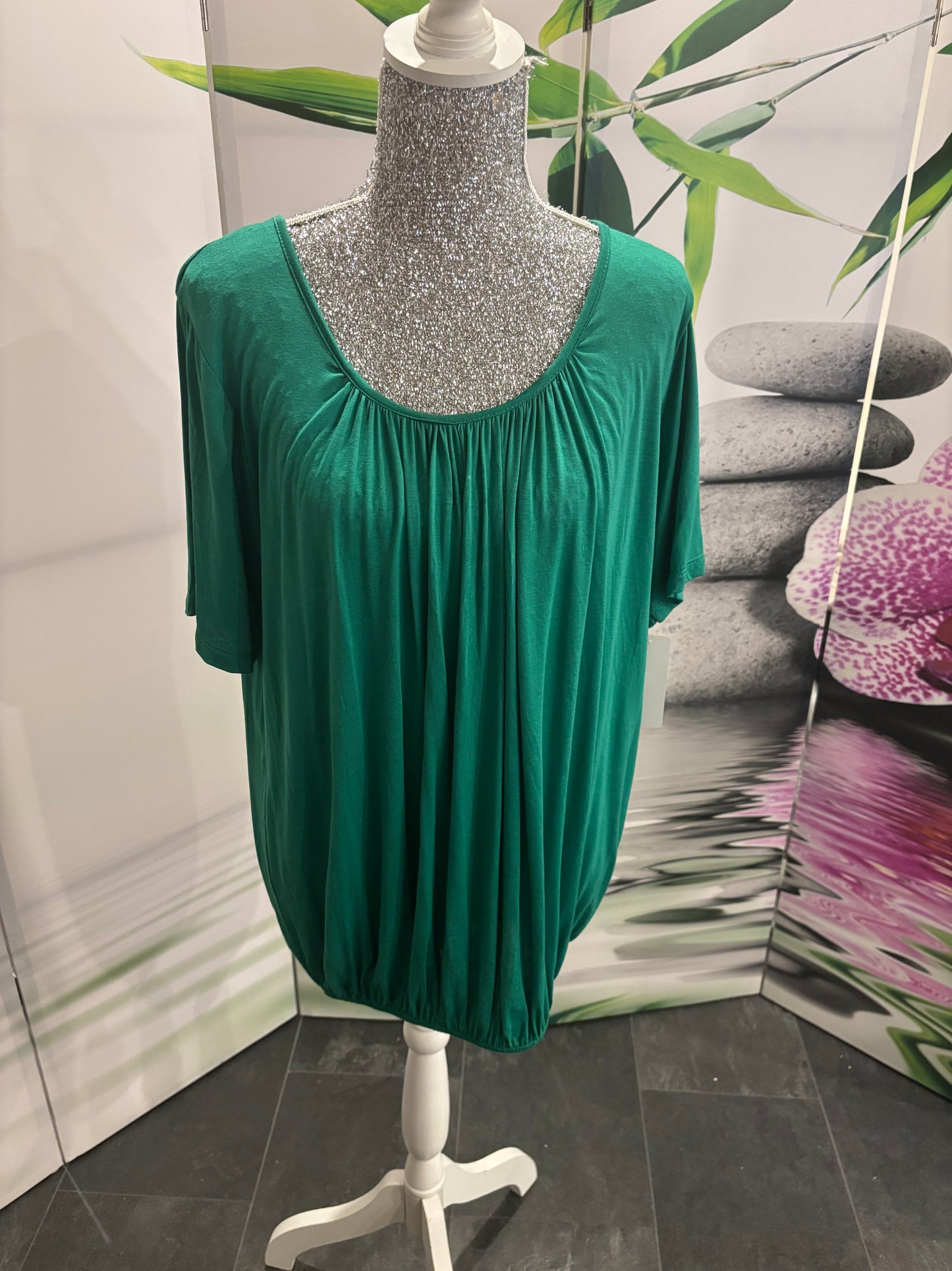 Unifarbene Shirts mit Gummibund